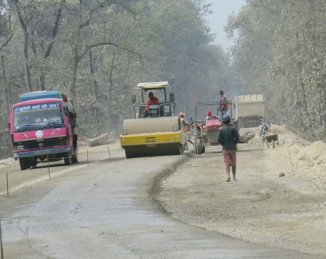 Narayanghat-Mugling road work moving at snail’s pace